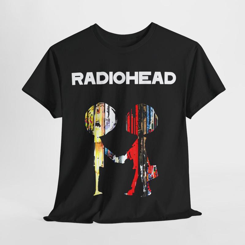Radiohead T-Shirt, Electronic 90s Emo rock 80s Menswear T-Shirt Cotton Streetwear Tshirt