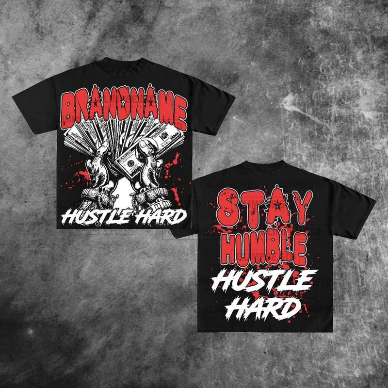 Y2K Graphic Stay Humble Personalize Printed Tshirt Casual Cotton Crewneck Classic