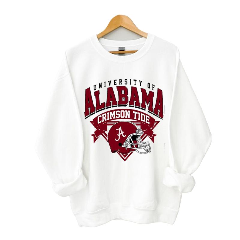 Vintage Football NCAA Sweatshirt - Classic Sport Sweatshirt for Football Fans - All Teams NCAA - Cotton, College Sweatshirt Jersey Knit