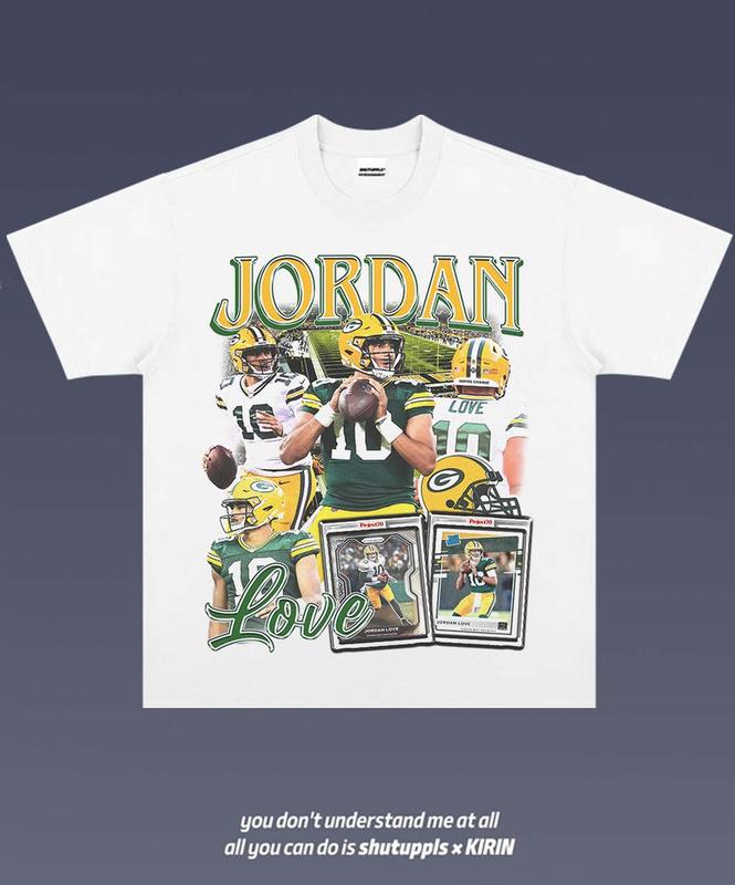 Jordan Love 1.0  VINTAGE TEE  AMERICAN FOOTBALL  GIFT FOR FAN