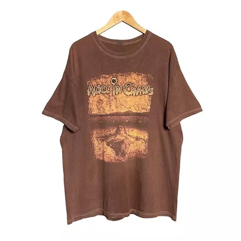 Vintage Alice In Chains Dirt Grunge Rock Band Unisex T-shirt Size S-5XL Cotton, Retro Alice In Chains Tee Gift, Music Tour Shirt, vintage Graphic Tee