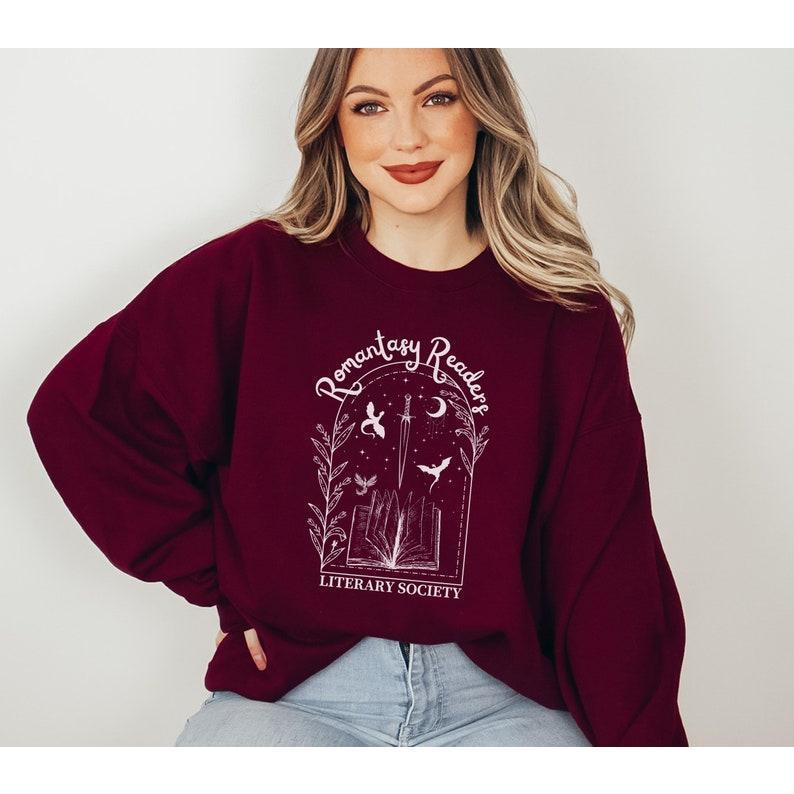 Romantasy Readers Sweatshirt, Fantasy Book Gift, Romance Lover, Dark Romance Crewneck, Bookish Merch, Spicy Books, Smut Reader Pullover