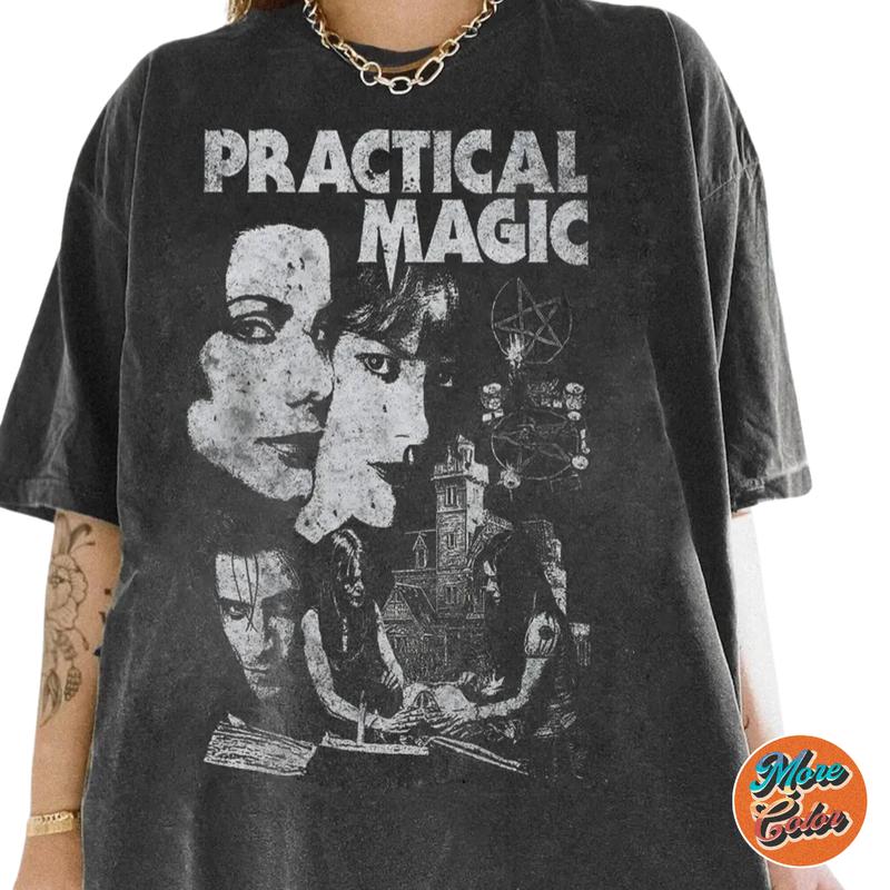 Practical Magic Horror Shirt, Cotton Unisex T-shirt, Crew Neck, Size S- 4xl, Menswear Top, Womenswear Top Underwear Streetwear