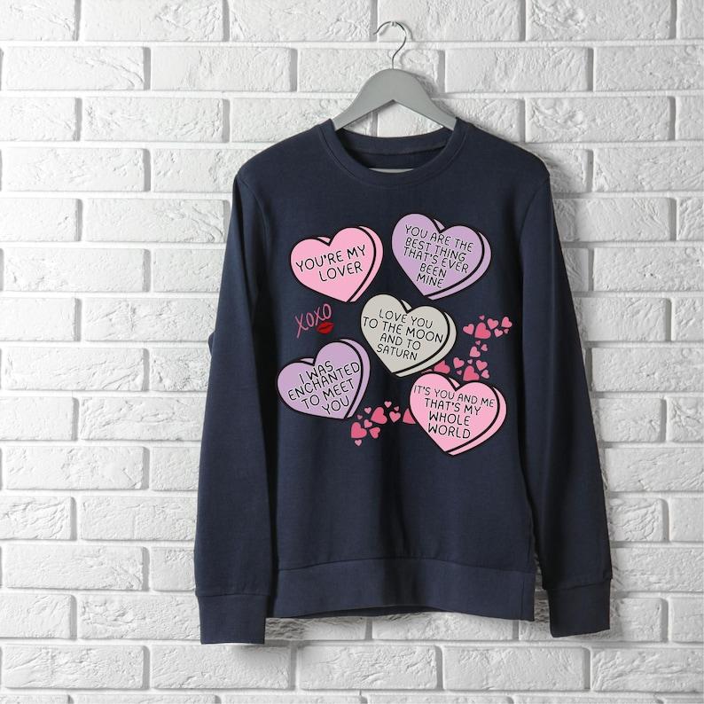 Valentine hearts TshirtSweatshirtHoodie, Trendy valentine Tshirt, Heart Sticker Shirt