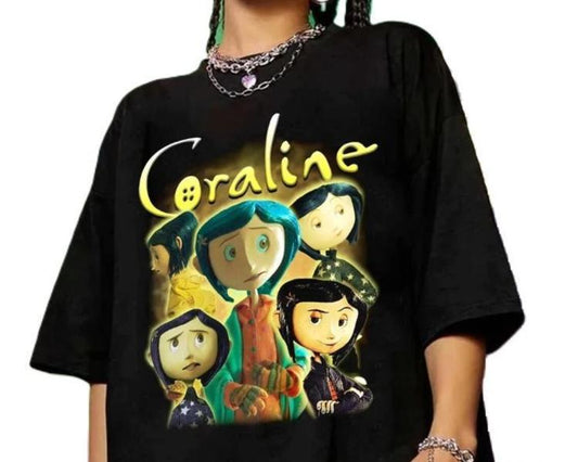 Retro Coraline Shirt, Coraline Doll Shirt, Spooky Movie Shirt