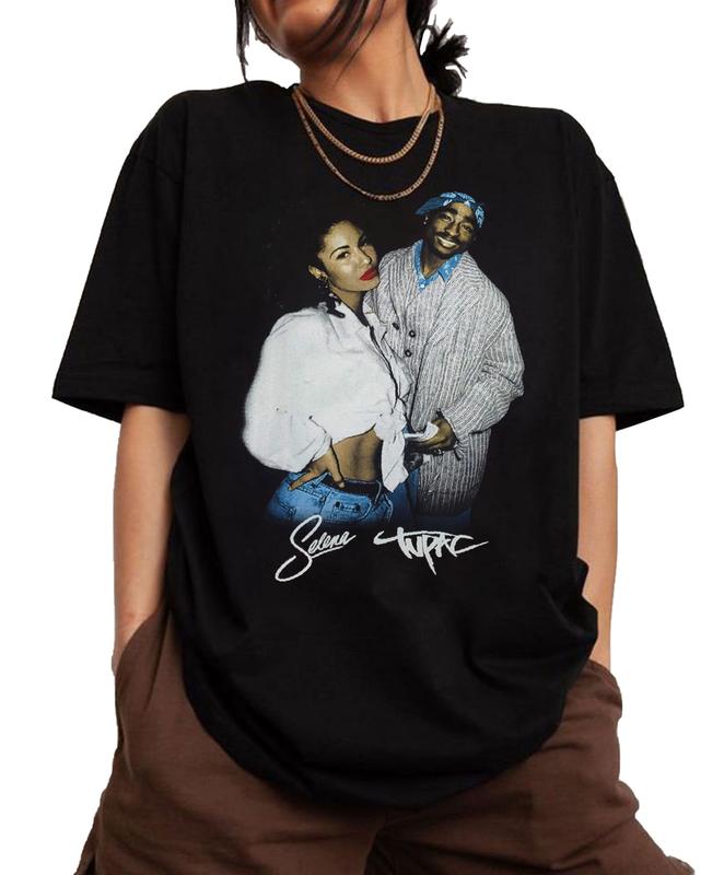 Tupac Selena Quintanilla Photo Shirt, Vintage Tupac Shakur Shirt, 2Pac 90s Shirt, 2Pac Shakur Shirt, Vintage 90s Bootleg Tupac Shirt, 90s Merch, Hip H