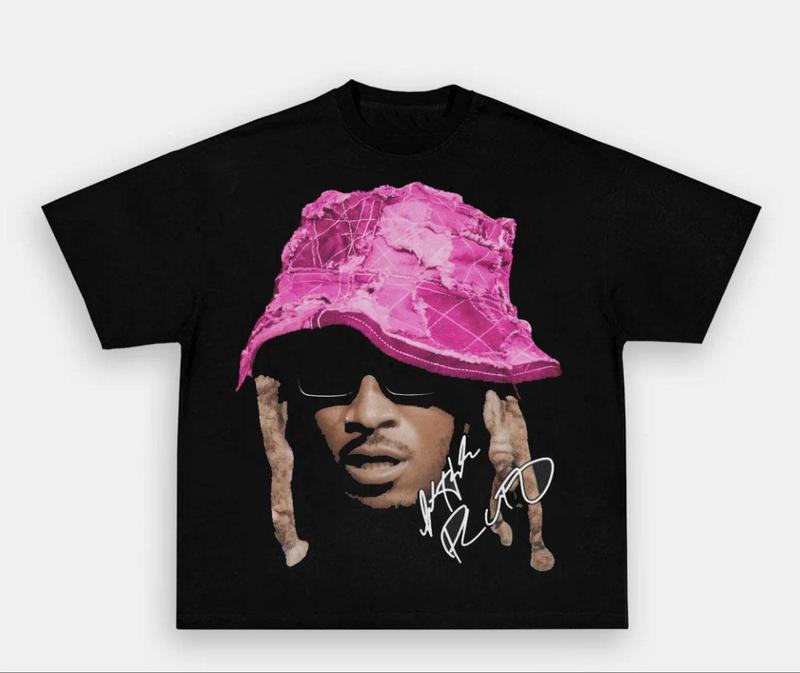 Future Big Face Pink Bucket Graphic Tee Fabric Unisex Top Tshirt