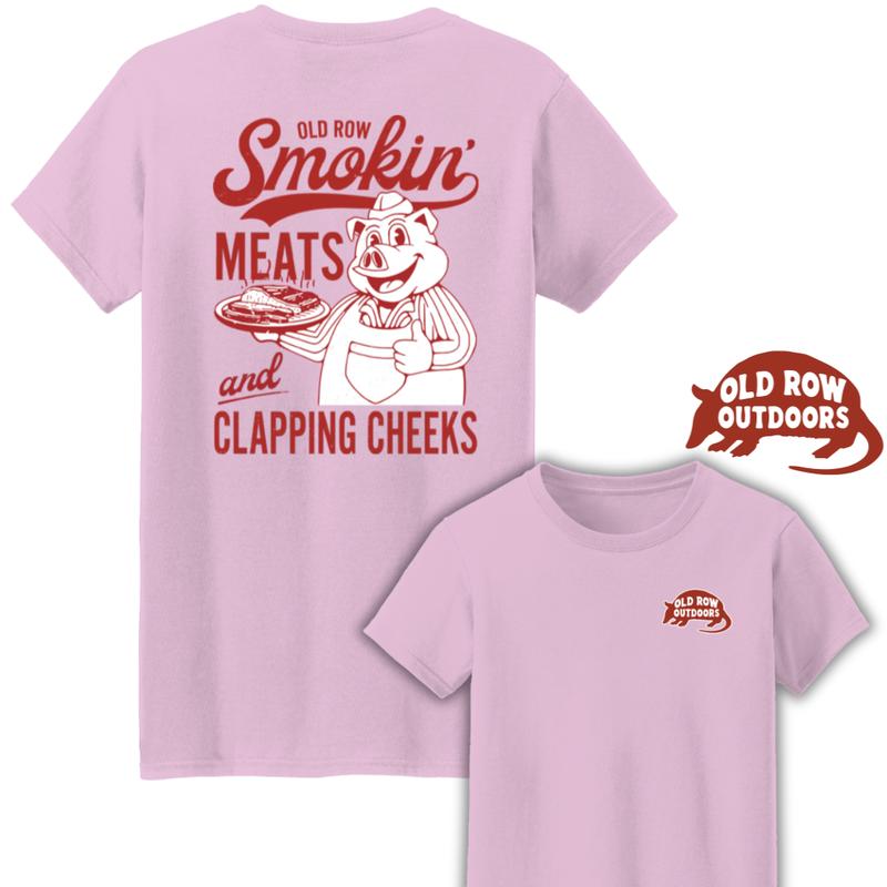 Old Row The Smokin' Meats and Clapping Cheeks Both Sides Unisex T-Shirt Cotton