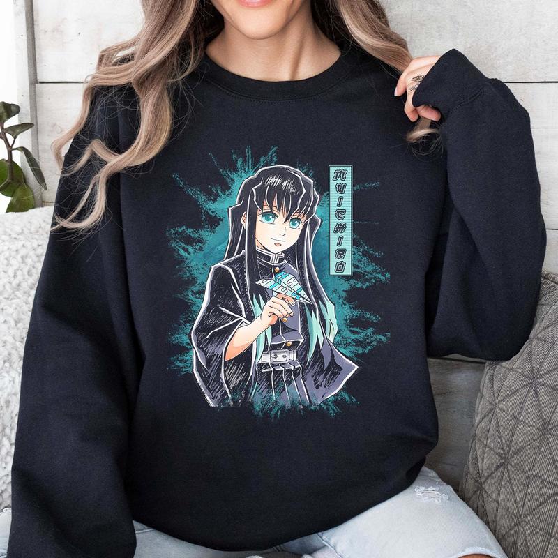 Muichiro with Paper Airplane T-Shirt,  Mist Hashira Shirt,  Mist Breathing Demon Slayer t-shirt, Kimetsu no Yaiba  Anime sweatshirt hoodie, Anime love