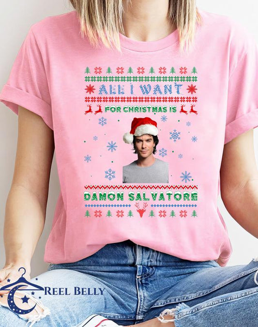 Damon Salvatore Christmast T Shirt