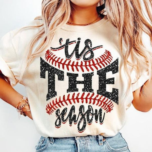 Sports Game Day Shirt - Tis The Season Baseball Shirt - Sports Team Mom Family Tee, Full Sizes, Full Colors Option