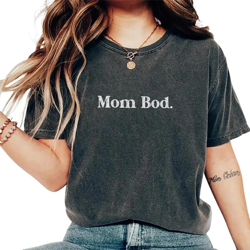 Mom Bod Vintage Tee, Funny Mom Vintage Graphic Tee Women, Mom Life Unhinged Shirts For Women, Motherhood Shirts For Mom, Women Outfit, Mother's Day Gi