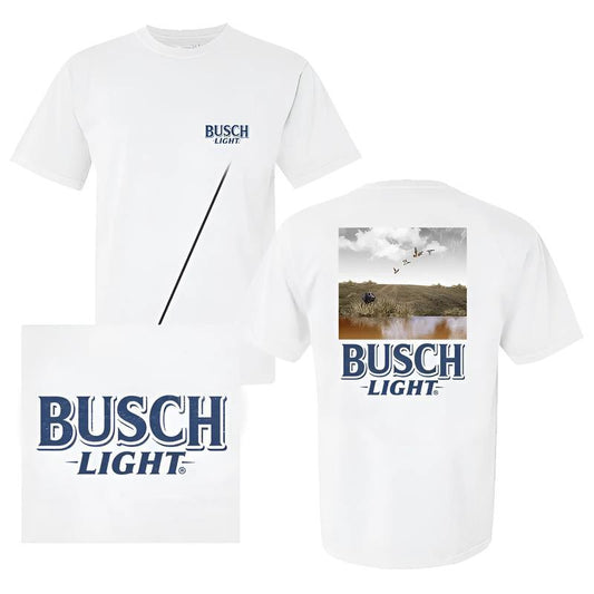 BUSCH LIGHT, BEER, Busch Light Can 2-sided T-shirt, Busch Light Dog Lover Mallar Duck Hunting T-shirt, Busch Light Beer Tshirt, Busch Light Beer Tshir