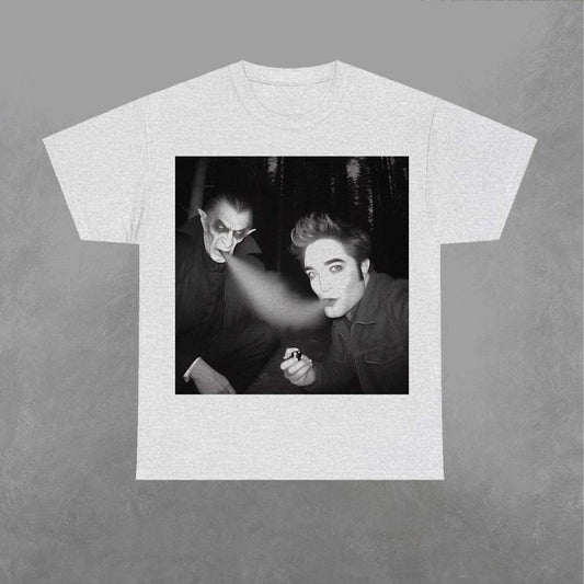 Edward Cullen and Dracula Smokin Shirt, Twilight Shirt, Retro Movie Graphic Shirt Classic Fabric