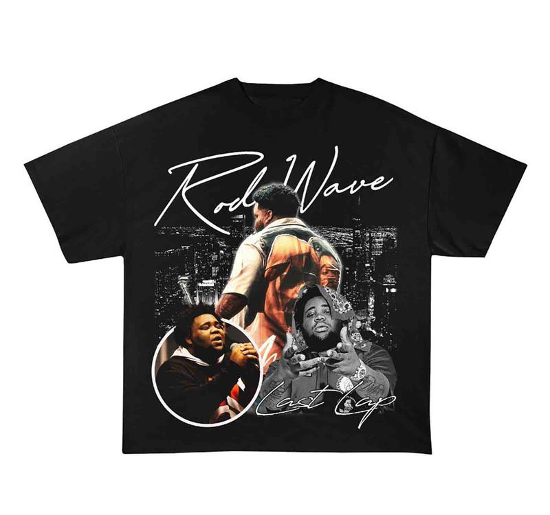 Rapper RW Signature Graphic Tee Gift For Fan Cotton Shortsleeve Rod Wave T-Shirt Menswear Oversized
