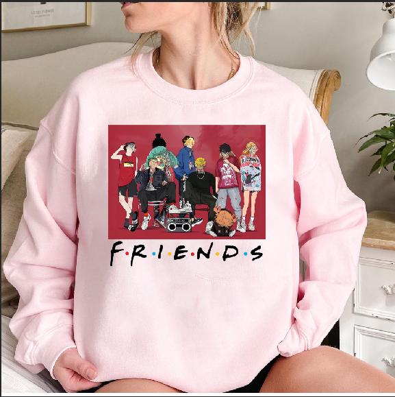 One pjece Friends sweatshirt, Anjme shirt, One pjece characters shirt sweatshirt hoodies