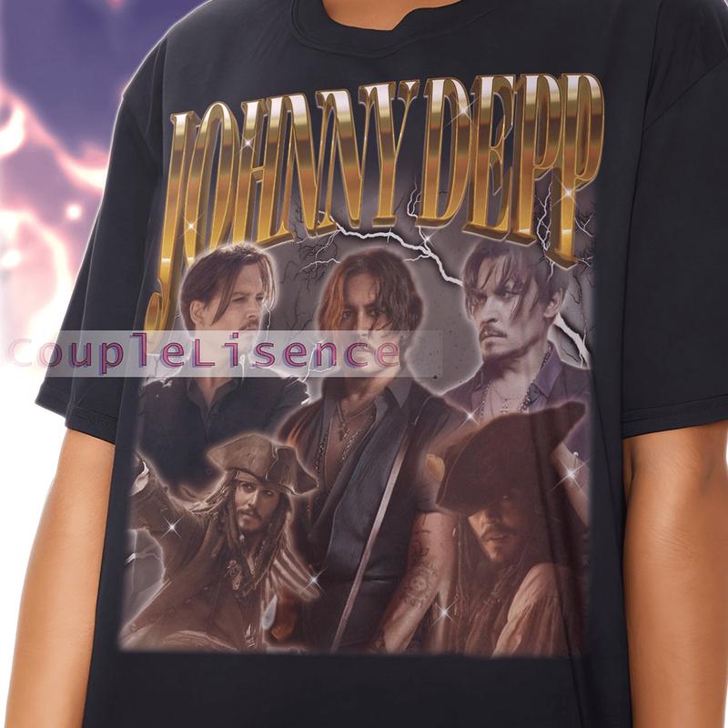 Bootleg Johnny Depp Vintage Shirt Johnny Depp Homage Fan Tees Johnny Depp Homage Retro Johnny Depp Graphic 90S Johnny Depp Merch, Unisex Cotton Graphi