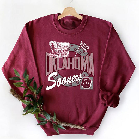 25. Oklahoma Sooners Vintage NCAA Sportswear, Hoodie, Cotton Sweatshirt, Classic University Team Apparel Men’s Gift
