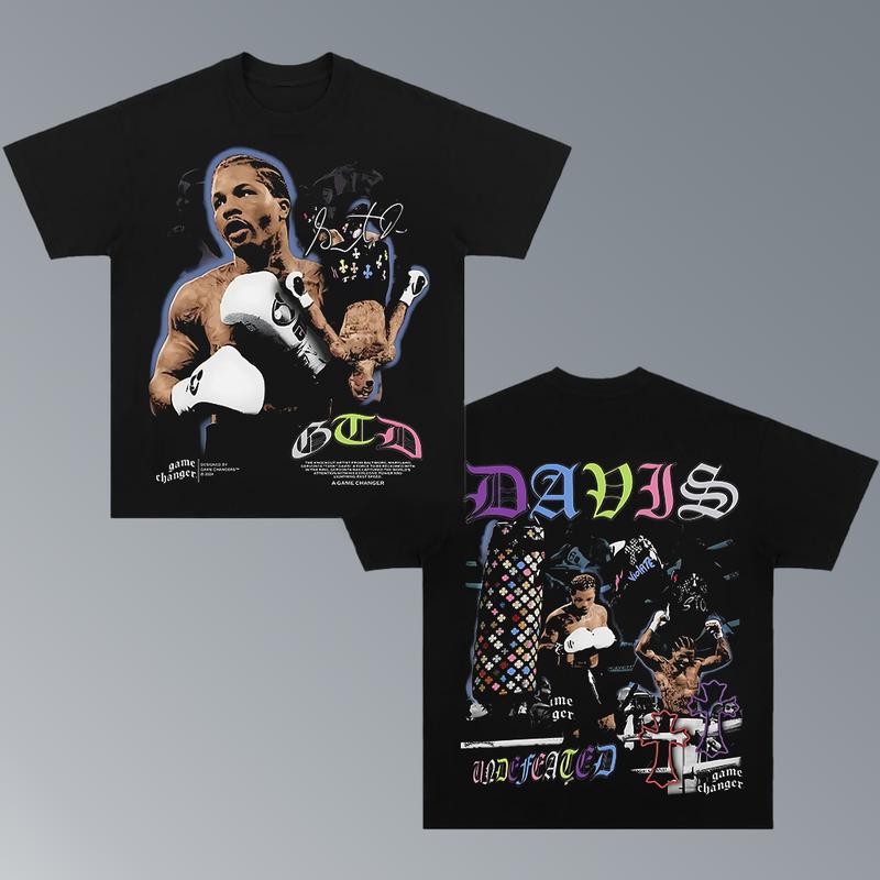 GERVONTA DAVIS V2 TEE, Boxing T-shirt, Boxer Tee, Sports Shirt, UFC Shirt, Workout T-shirt, Gift for Him Hoodie Sweatshirt Menswear Streetwear