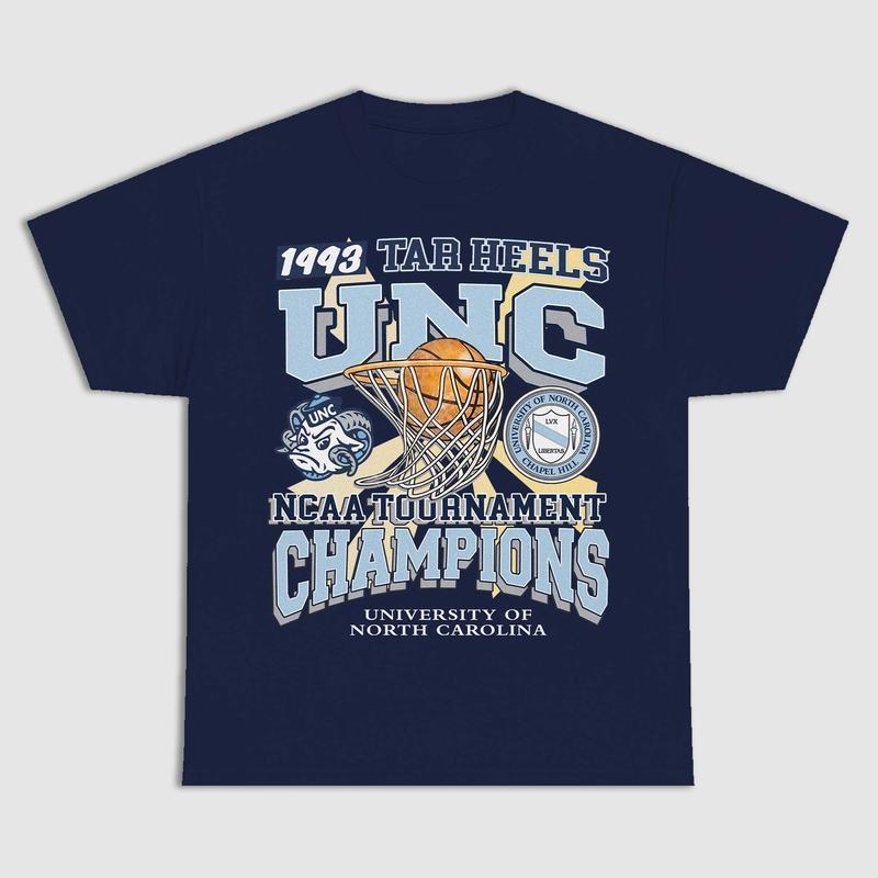 University Of North Carolina Tournament Champs 1993 Tar Heels NCAA Merch Tournament Champs T-shirt, Vintage 90s Unisex Basketball Tees, Basketball Fan