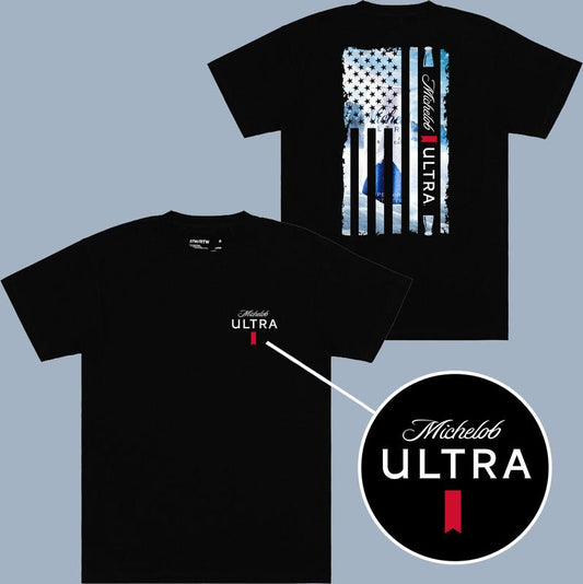 Michelob Ultra Light Beer Logo Flag T-shirt - 2 Side - All-gender Fits - Statement Pieces - Colors For All - Styles For Every Taste - All Sizes Offere