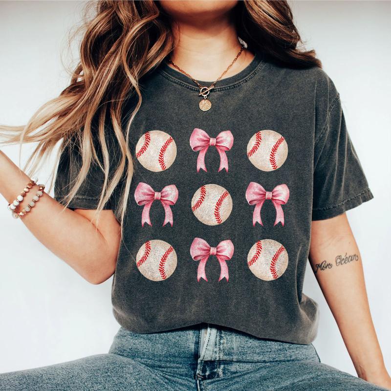 Comfort Colors Shirt, Coquette Cute Baseball Mama Shirt, Baseball Softball Bow Shirt, Gifts For Baseball Mom, Mothers Day Shirt, Baseball Season T Shi
