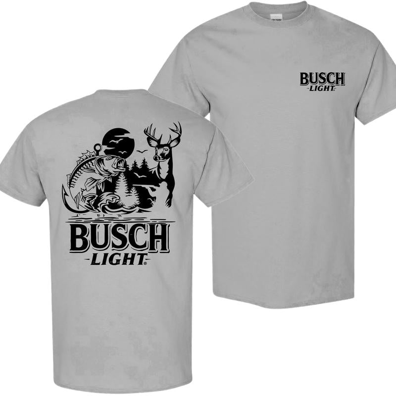 Busch Light Summer Hunting T-Shirt, Hunting T-Shirt, Menswear Top, Colorful, For Him, For Her