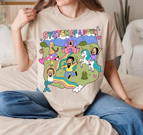 System of a Down - System of a Down Unisex T-shirt Metal Band Shirt Casual Cotton Casual Cotton Casual Cotton