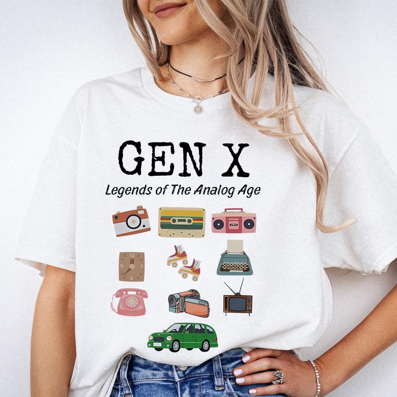 Gen X Shirt Nostalgia 90s T-Shirt Unisex Classic Cotton
