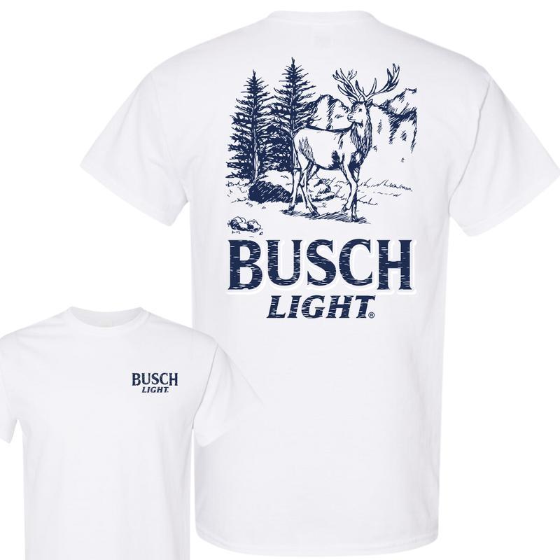Busch Light, Beer, Busch Light Deers Hunting in The Forest T-Shirt, Summer T-Shirt, Unisex T-Shirt, Crewneck Shortsleeve Tshirt