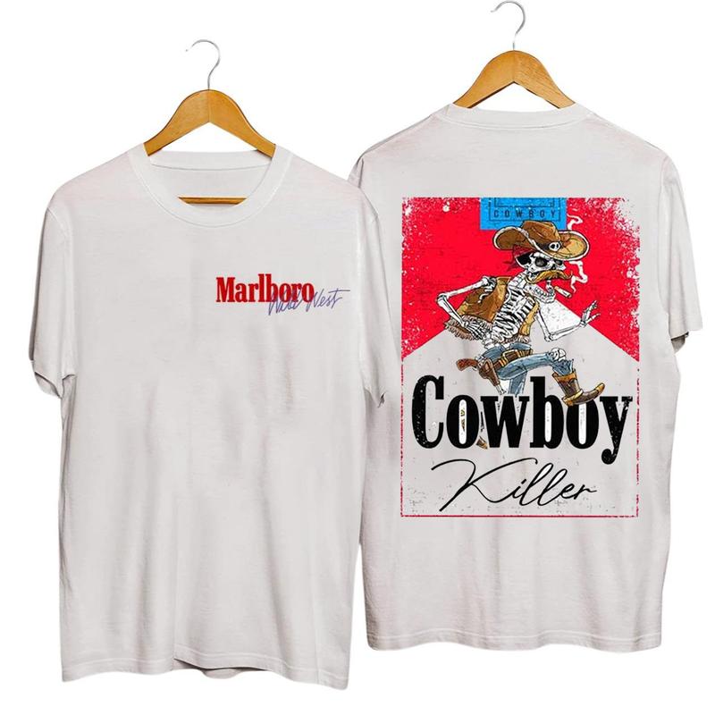 Cowboy Killer Graphic Jason Aldean Skeleton Cowboy T-Shirt