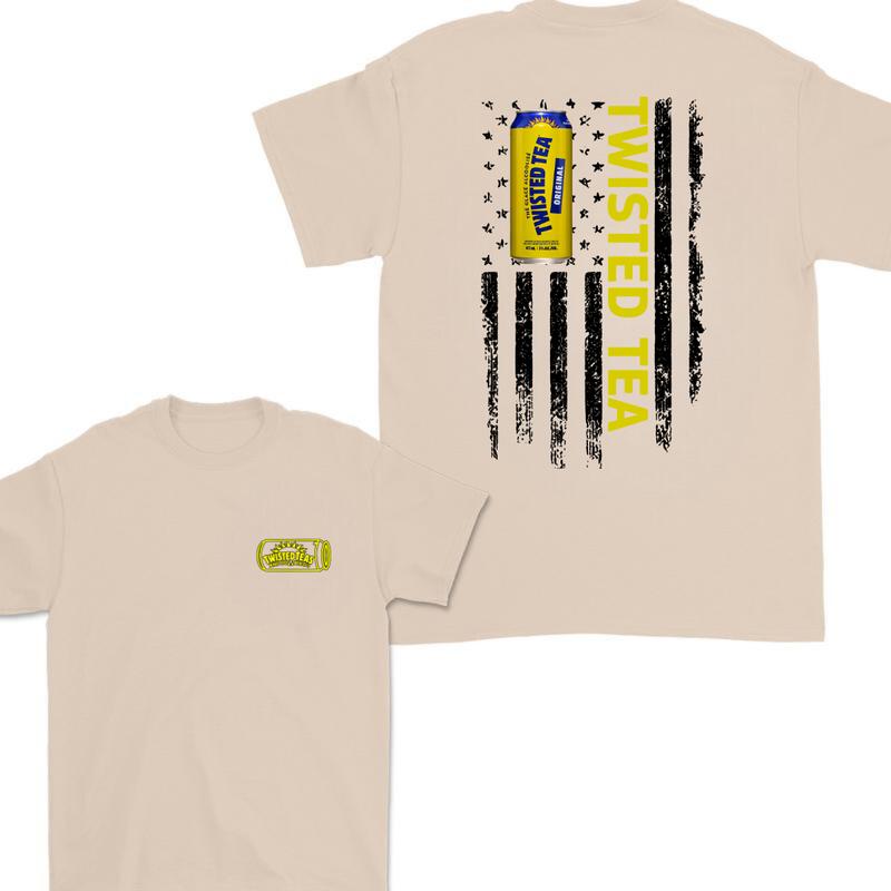 Twisted Tea Logo Flag 2-sided Tshirt, Twisted TeaLight Tshirt Full Color For Men And Women Tshirt, Twisted Tea Tshirt