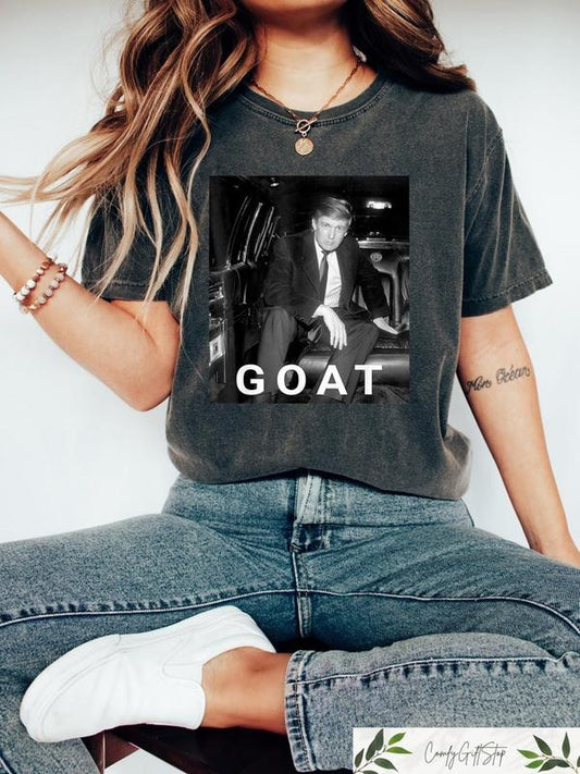 Trum 2024 Tee, Trum Goat Unisex Tee, I Stand With Trump, Trum Shooting Shirt, Trum Rally Shirt, Trum Assassination Tee, Trum Lover Tee, Short Sleeve S