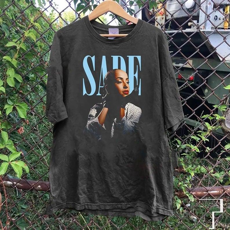 Sade T Shirt, Sade Tour Crewneck Tshirt, Sade Concert Shirt Cotton Menswear