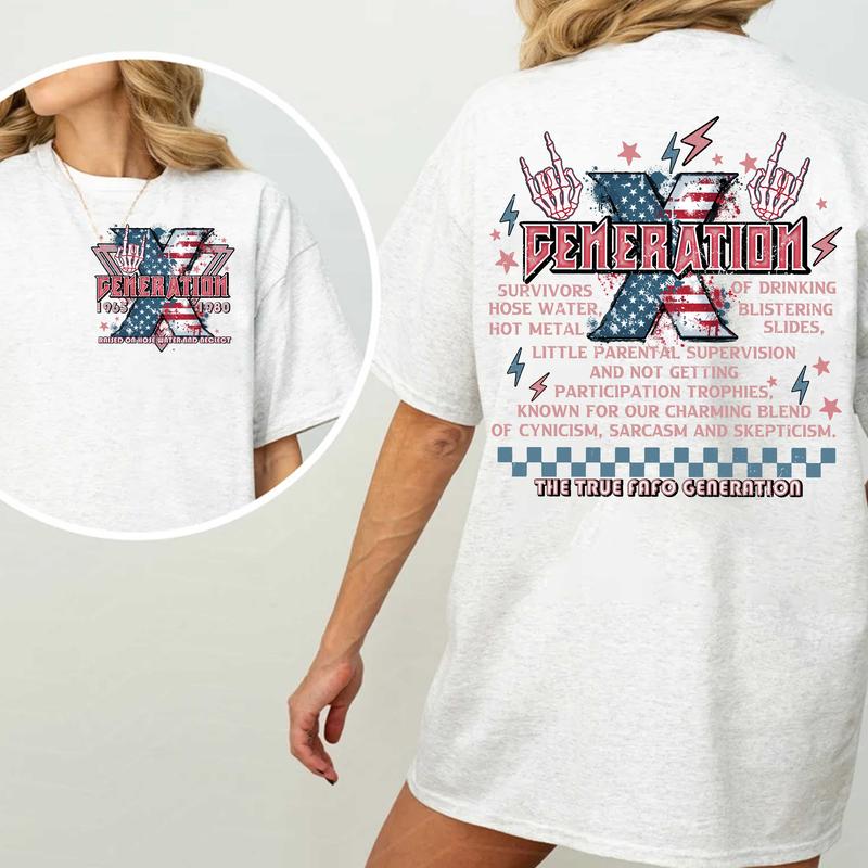 New Version Generation X FAFO shirt 4th Of July Two Side Shirt Gen X Fafo Shirt Generation X T Shirt, GenX Shirt