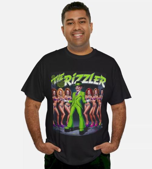 The Riddler T-shirt W rizz The Rizzler, For Men, For Women, 100% Cotton, Crew Neck, Slight Stretch, Breathable & Wear-Resistant, All-Season Short Slee