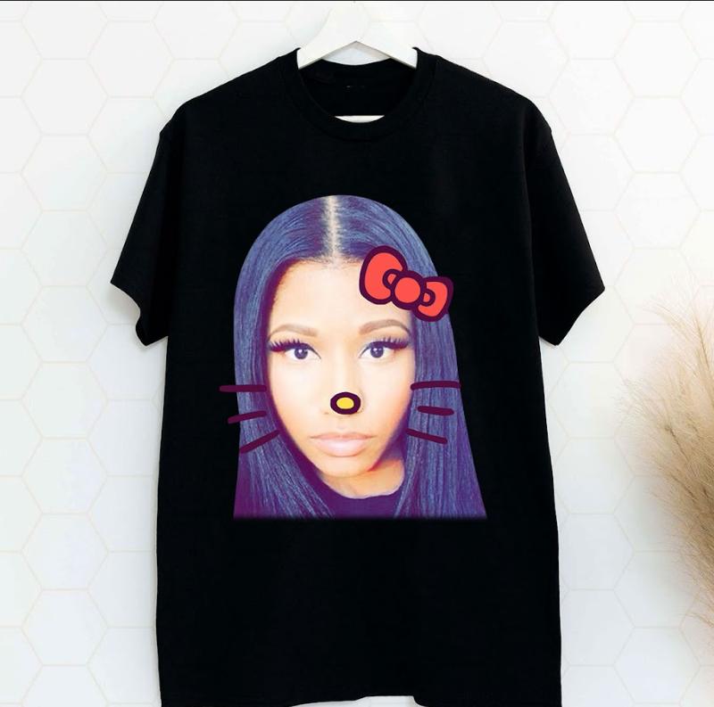 Mariah kitty red cute Shirt Cotton Fabric Unisex