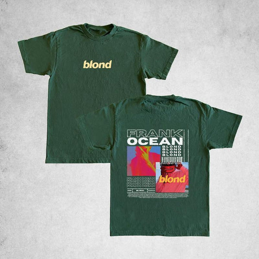 Frank Ocean BLOND Short Sleeve Shirt, Blond Album, Frank Ocean Blond Album Cover Tee, Gif for him Cotton T-Shirt Sweatshirt Hoodie For Men