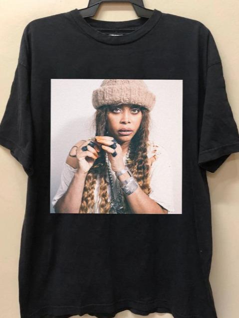 Erykah Badu 90s Graphic T-Shirt, Vintage Music Icon Design, Casual Unisex Cotton Tee,  Menswear Top, Womenswear Top, Gift For People, Soft Love