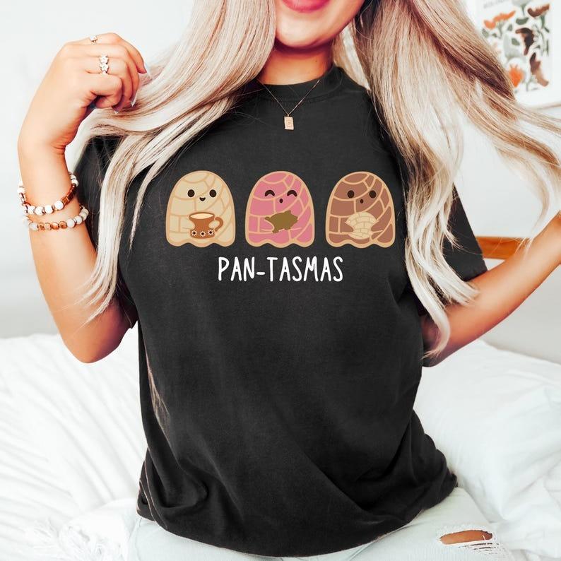 Funny Pantasmas Ghost Pan Dulce Tshirt, Cute Ghost Conchas Tees, Latina Shirt, Halloween Shirt