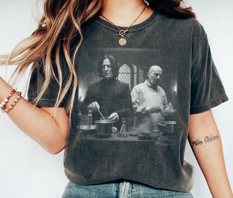 Severus Snape and Walter White in Lab Shirt Wizard House Hogwarts Breaking Bad