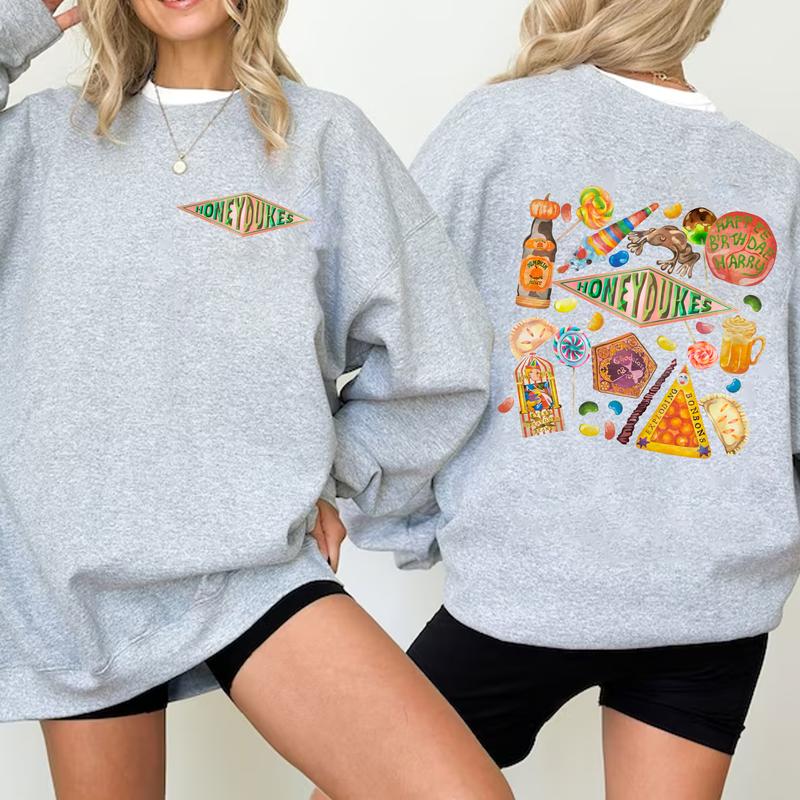 HP HoneyDukxs 2 Sides Wizard Sweatshirt Hoodie Shirt, gift for fan Cotton Fit Womenswear
