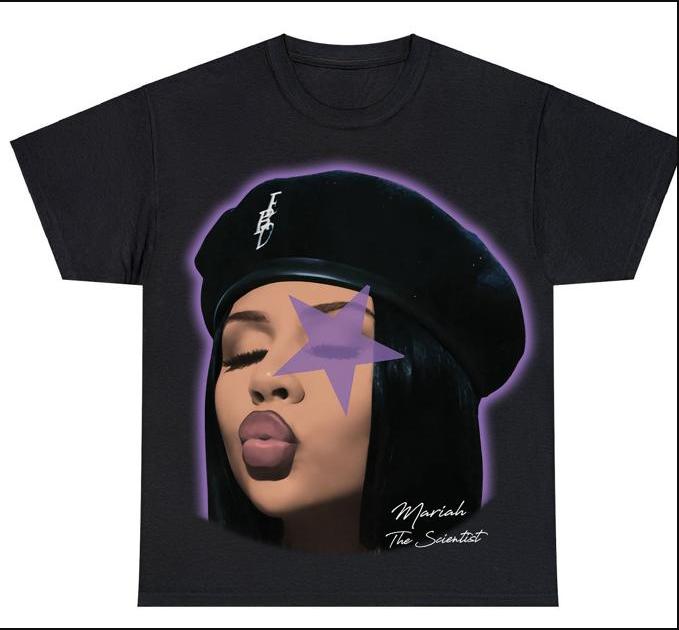 Mariahhh Scient Purple Star T-shirt Classic Cotton