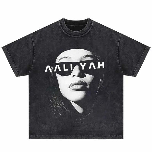 Hip Hop Streetwear Men T-shirt Female Portrait Graphic Print Tshirt Harajuku Oversize Vintage Men Casual Cotton DTG Print Tshirt