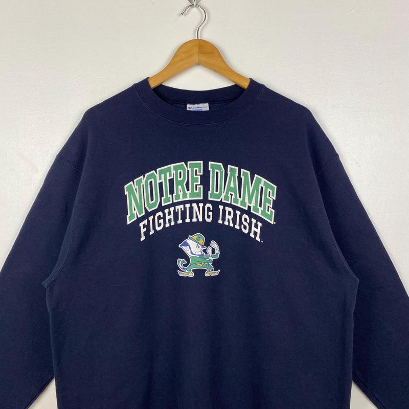 Vintage NCAA University of Notre Dame Sweatshirt, â€˜Fighting Irishâ€™ Crewneck Sweatshirt, Gift For Sport Fans