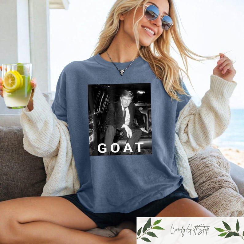 Trum 2024 Tee, Trum Goat Unisex Tee, I Stand With Trump, Trum Shooting Shirt, Trum Rally Shirt, Trum Assassination Tee, Trum Lover Tee, Short Sleeve S