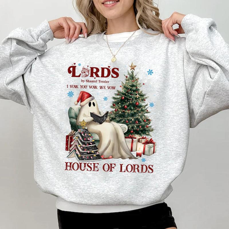 Ghost Reading The LORDS Series Book Christmas Sweatshirt, The Ritual Book Shirt, Shantel Tessier Merch, Dark Romance Shirt, Bookish Merch, Book Lover,