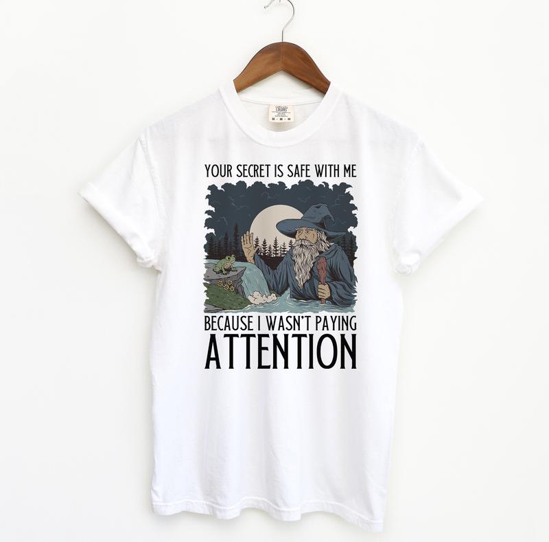 Your Secret Is Safe With Me T Shirt, Wizard Comfort Colors T-Shirt