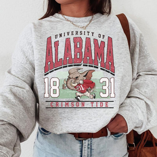 Alabama Crimson Tide Vintage College NCAA Sweatshirt, Vintage Football Sweatshirt NCAA, Classic Sport Sweatshirt, Gifts For Football Fan Sport