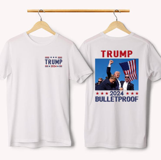 Trum 2024 Bulletproof Shirt, Praying for Presidet Trum Shirt, Bloodied Trum Fist Pumps, Trum Shooting Tee, Trum Assassination Tee Trum Shirts 2024, Do